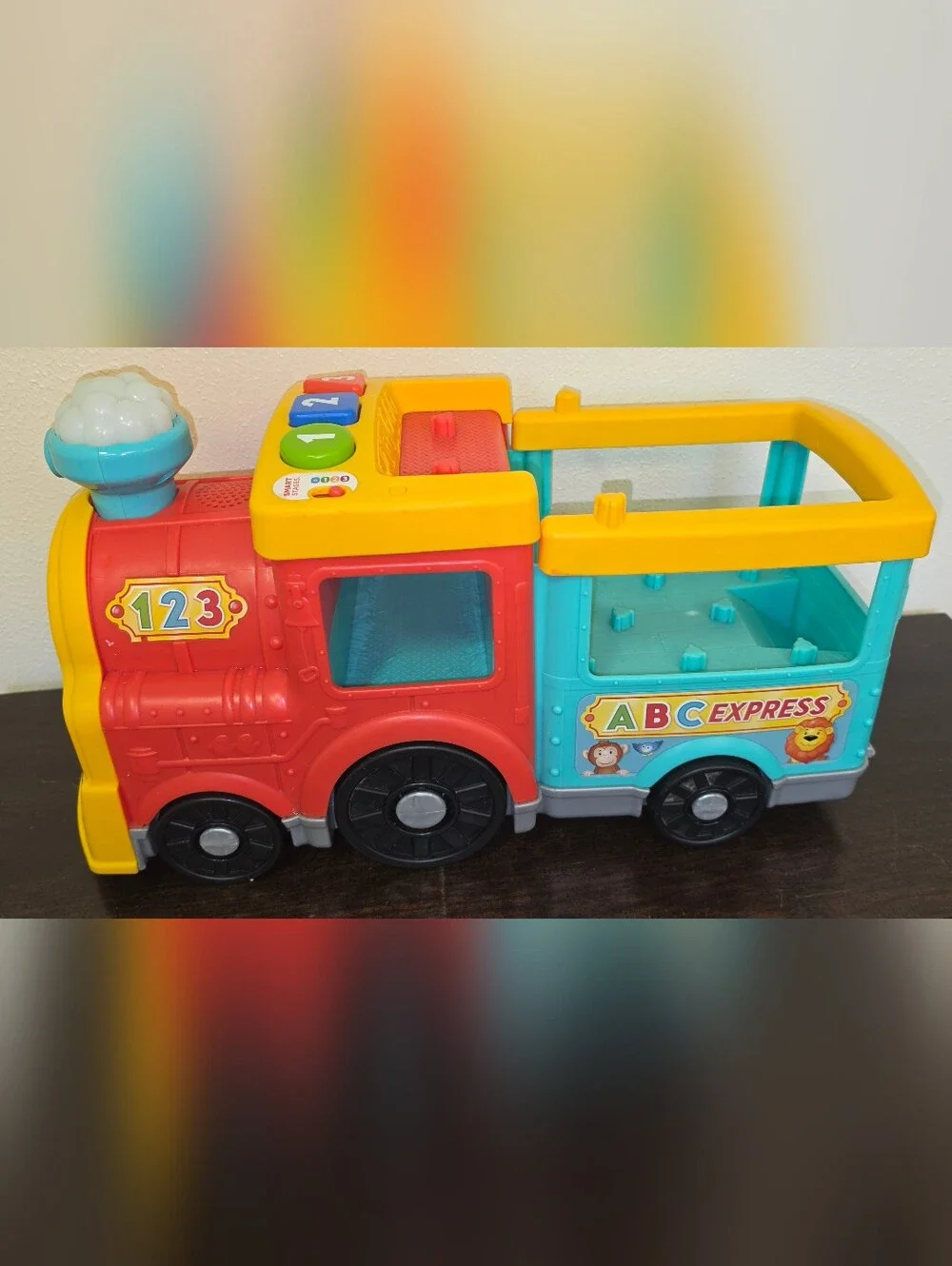 Fisher-Price Yellow, Red & Blue Friendly Toy Animal Train